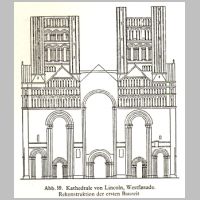 Lincoln Cathedral, West Side, Reconstruction of the First Period, from Frey.jpg